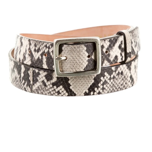 Rag & Bone Snakeskin Leather Belt - Picture 1 of 10